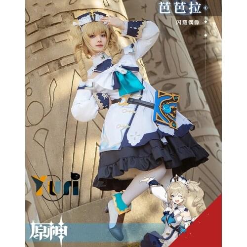 New Genshin Impact Barbara Cosplay Costume Game Clothing Clothes For Women Anime Suit Outfit Set Daily Props Birthday Gift C SD