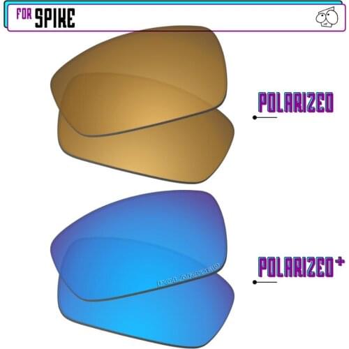 EZReplace Polarized Replacement Lenses for - Oakley Spike Sunglasses - BlueP Plus-GunmetalP