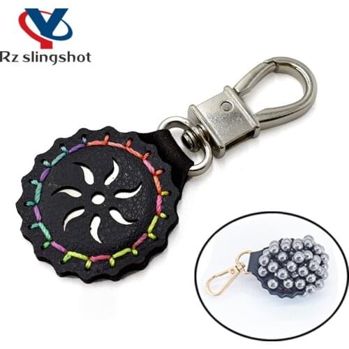 Portable Strong Suction Magnet Key Ring Pendant Decoration Outdoor Hunting Shooting Magnetic Keychain for Slingshot Steel Ball