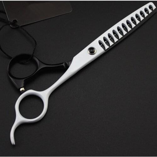 Professional japan 440c 6 inch 12 Teeth Fishbone hair scissors hair salon Scissor barber Thinning shears hairdressing scissors