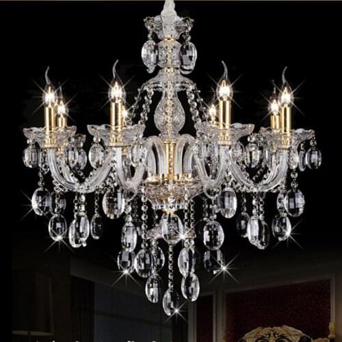 Transparent crystal chandelier lighting glass crystal lamp Restaurant cafe Chandeliers bedroom living room luxury modern lamp