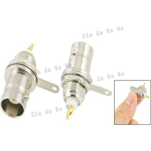 RF coaxial coax BNC female Socket Solder Connectors Chassis Panel Mount Patch Coaxial Cable Monitor Accessories fast ship