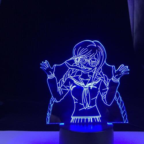 Danganronpa Toko Fukawa Led Night Light Lamp for Bedroom Decor Kids Gift Danganronpa Acrylic 3d Lamp Toko Fukawa