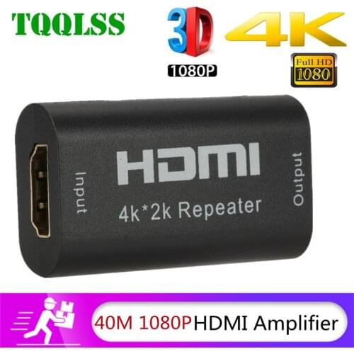 TQQLSS 130FT 40M Full HD 1.65Gbps 1080p HDMI-compatible Repeater Extender Amplifier Booster HDMI-compatible to HDMI-compatible