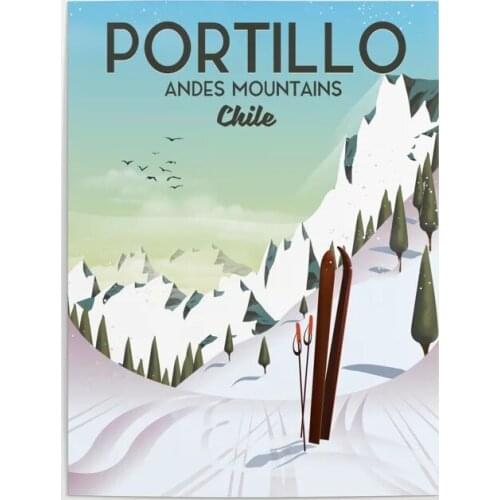 Home Decoration Portillo Ski Hd Print Pictures Wall Artwork Modular Chile Travel Poster Canvas Painting For Living Room No Frame