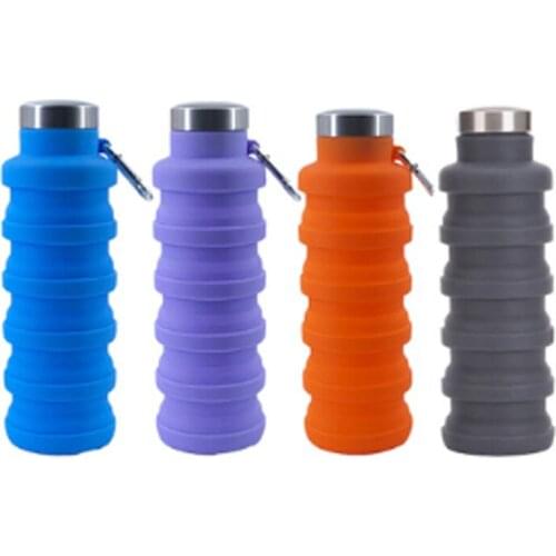 Bicycle kettle Silicone folding kettle outdoor mtb kettle cycling climbing sport 500ml foldable water bottle Cycling Equipment