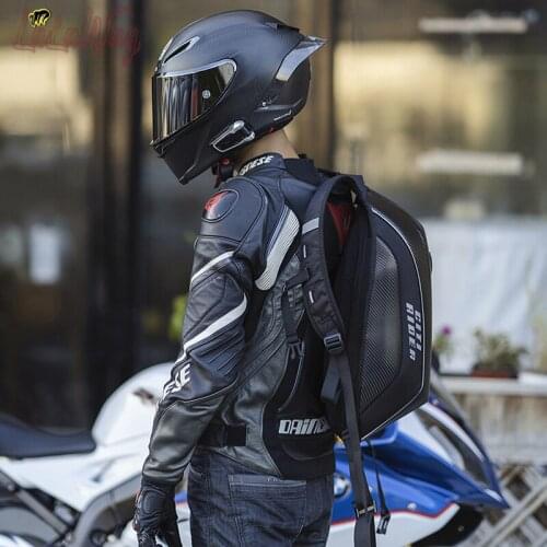 Hard shell Black Mens Motorcycle Bag Waterproof Motorcycle Backpack Touring Luggage Bag Motorbike Helmet Bags