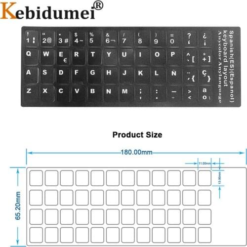 Russian Keyboard Stickers Waterproof French Russian Spanish Arabic Keyboard Covers For Notebook Computer Desktop
