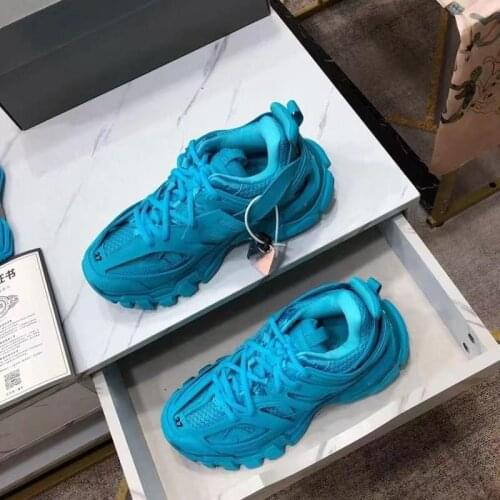 Vintage Running Shoes Women Lace Up Mixed Colors Thick Bottom Shoes Runway Shoe Street Style Luxury Brand Designer Woman Shoe