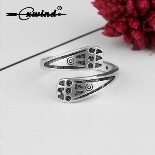 Cxwind Retro Bear Cat Claw Adjustable Double Dog Paw Rings Women Fashion Animal Tail Ring Wedding Anniversary
