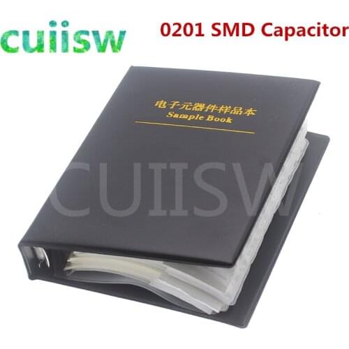 0201 SMD Capacitor Sample Book 51valuesX50pcs=2550pcs 0.5PF~220NF Capacitor Assortment Kit Pack