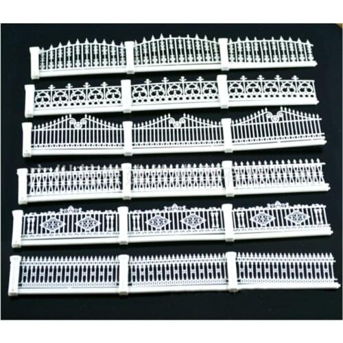 1:100 scale Model train railway building fence wall garden home decoration for military guardrail sandbox