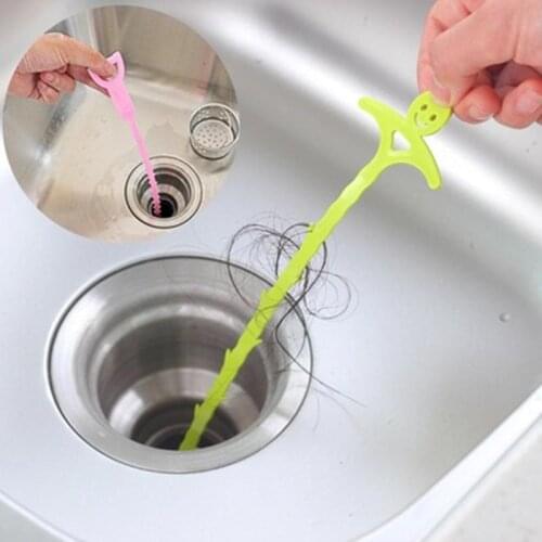 1pcs Kitchen Sink Clean Hook Sewer Dredging Spring Pipe Hair Cleaning Hook Filter Anti Clogging Floor Cleaning Tool