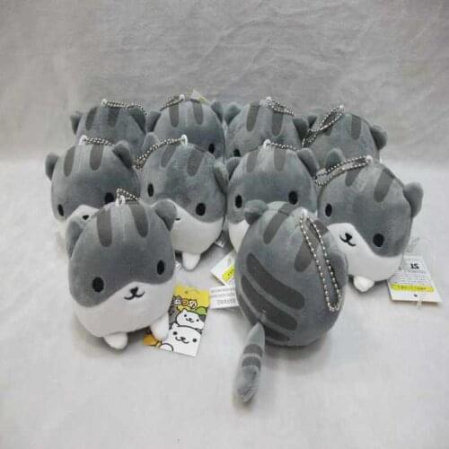10pcs/lot Anime Neko Atsume Cat Backyard Cat Meow Plush Pendant Toy Kitty Doll Soft Stuffed pendant Toys Gifts 10cm