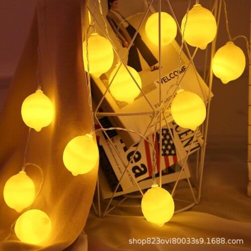 10 LED Lemon Chain Lights Ball String Fairy Lights Holiday Lighting Globe Lighting Chain For Christmas Festival Decoration