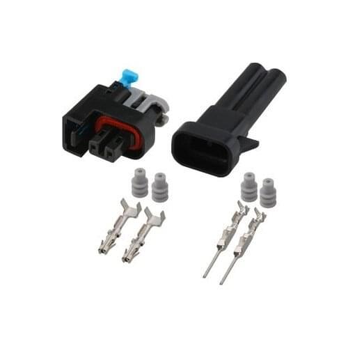 100 sets 2 Pin Way Fuel Injector Plug Methanol Modified Socket Auto Waterproof Connector DJ7021Y-0.6-11/21