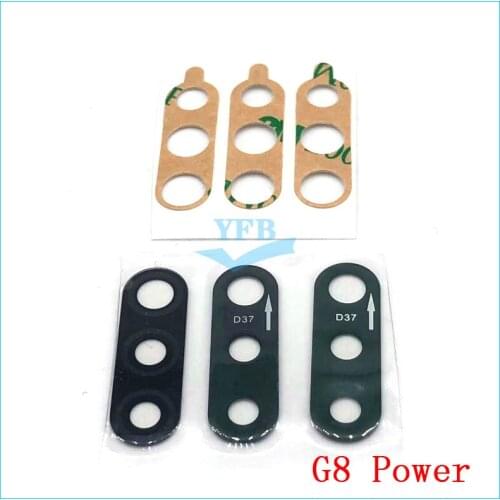2PCS For Motorola Moto G8 G8 Plus / Play / Power Rear Back Camera Glass Lens Cover with Ahesive Sticker Replacement Parts