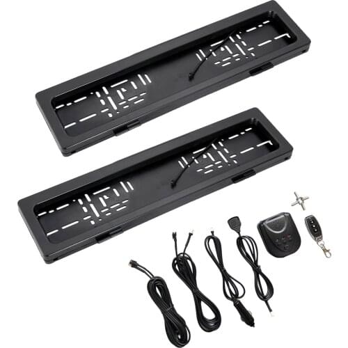 2pcs Car Number Plate Bracket Turn Blinds License Plate Frame for Vehicles Car Truck Easy to Install Waterproof Rust Proof