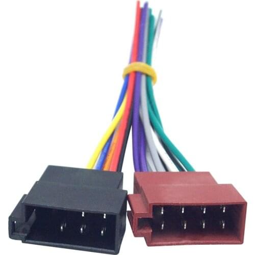 Wire Harness Adapter for Volkswagen Car Stereo Radio ISO Standard Connector Adapter 16 Pin Plug Cable Car Wire Cable Adapter