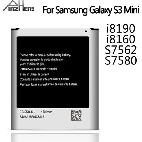 2020 PINZHENG EB425161LU Battery For Samsung Galaxy S3 Mini Battery i8190 i8160 S7562 S7580 1500mAh Replacement Batteries