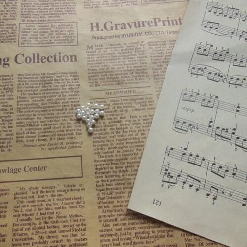 Without holes 2mm 3mm Pearl Cabochon Round White Ivoy Pearl Imitation ABS Plastic Beads Jewelry accessories Making Findings DIY