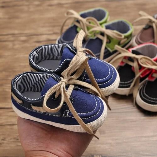 Baby Boy Girl Blue Red Sneakers Soft Bottom Crib Shoes Size born to 18 Months Hot sale 4 Colors