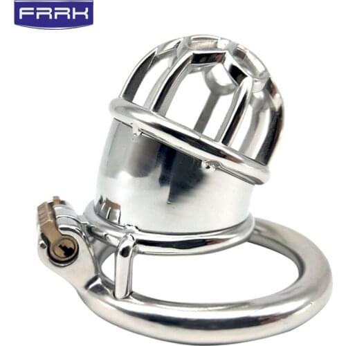 FRRK, Male Chastity Devices, Stainless Steel Penis Cage For Men, Metal Chastity Belt, Penis Ring, Sex Toys, Penis Lock, Adult Ga