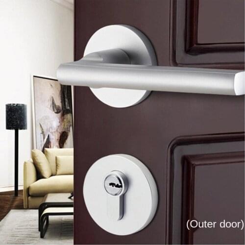 White Quality Goods Space Aluminum Alumina Lock Have Elegance Concise Apply Indoor Bedroom Toilet Etc. Land