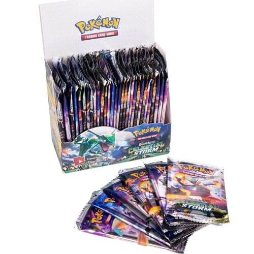 English Version 324Pcs/Box Pokemon Collectible Cards Celestial Storm Evolutions Sun & Moon Sword Shield Trading Game Booster Toy