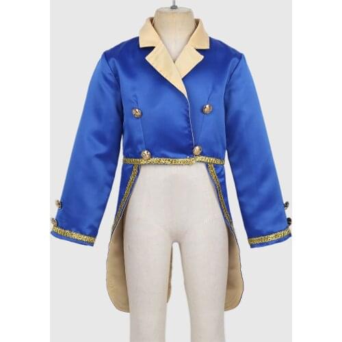Boys Prince Costume Kids Turn-Down Collar Tuxedo Jacket children Halloween Carnival Party Cosplay Costumes Birthday Tailcoat