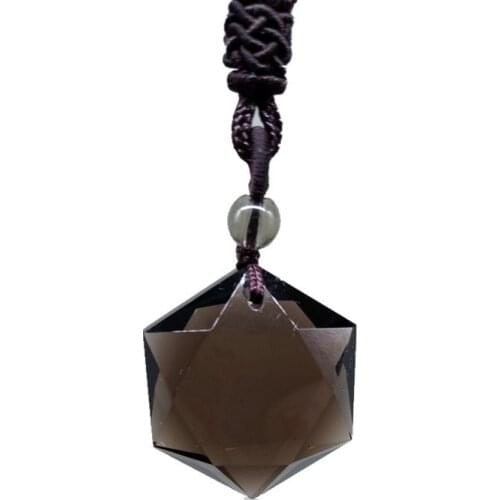Ice Obsidian Six Awn Star Pendant Necklace Obsidian Star Jewelry Obsidian Jade Jewelry Fine Jewelry
