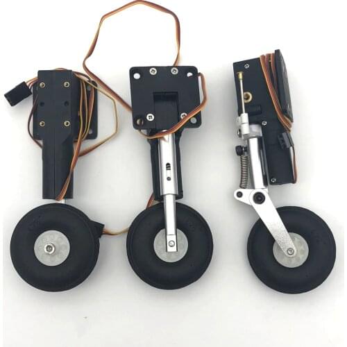 Metal electric retract shock absorbed landing gear CNC DIY for rc plane model