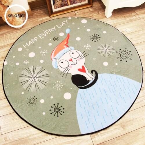 New Round Carpets For Living Room Bedroom Rugs Kids Room Computer Chair Mat/Rug Bath Carpet Non-slip Waterproof Cartoon Kitchen