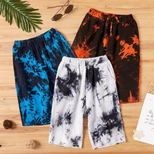 PatPat Fashionable Kid Boy Tie Dye Casual Shorts