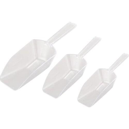 3 piece Pallet Ice scraper shape plastic scoop - Transparent