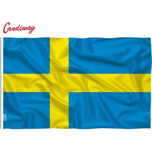 3'x5 feet Sweden Flag Polyester the Swedish National Banner Office/Activity/parade/Festival/Home Decoration NN064