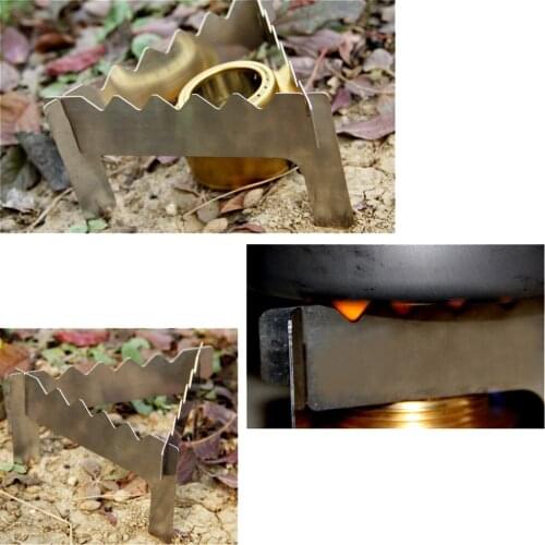 Outdoor Stove Portable Outdoor Camping Folding Alcohol Stove Support Tripod Stand Bracket for Camping Picnic BBQ Accessory