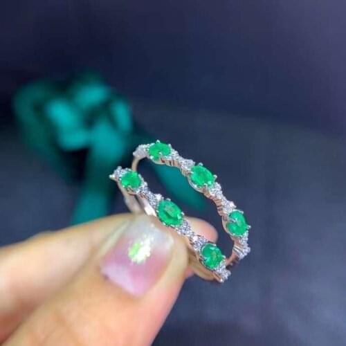 Simple and delicate, precious gemstone Natural emerald earrings, Colombian emeralds, professional natural gem shop, 925 silver