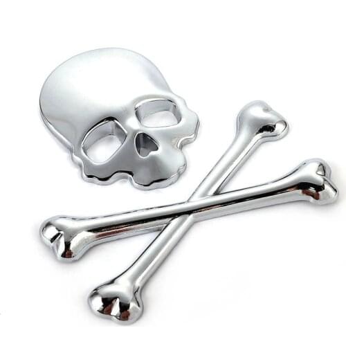 Car Styling Stickers Decal Accessories For BMW Audi Honda Toyota Ford Opel Skull Car Motorcycle Sticker Label Skull Emblem Badge