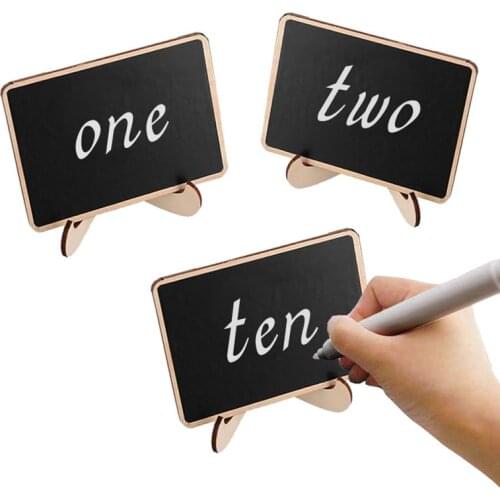 Wedding Party Message Board Small Wood Blackboard Shop Window Decoration Display Board DIY Props 10PCS