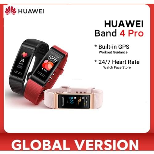 Global Version Huawei Band 4 Pro Smart Band Blood Oxygen 0.95'' AMOLED Screen Heart Rate Tracker GPS Sleep Monitoring Smartband
