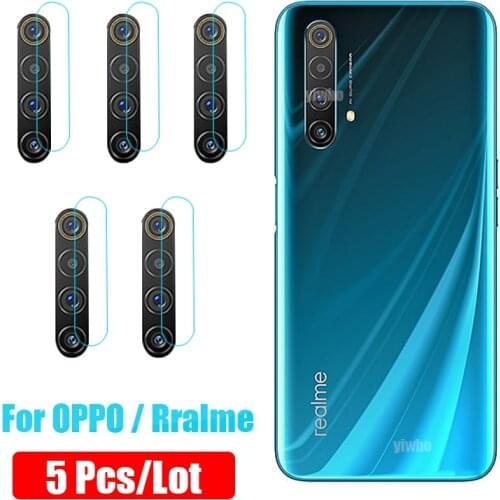 5Pcs Camera Len Protective Glass Realme X3 SuperZoom C11 C15 5 5i 6 Pro 6i for Oppo A52 A72 A92 A5 A9 2020 Realmi X2 X Lite Film