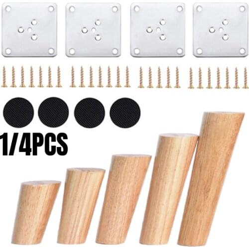 5x18CM Round Wooden Material Sofa Chair Bed Cupboard Tea Table TV Cabinet Wooden Furniture Legs Feet Pack of 4