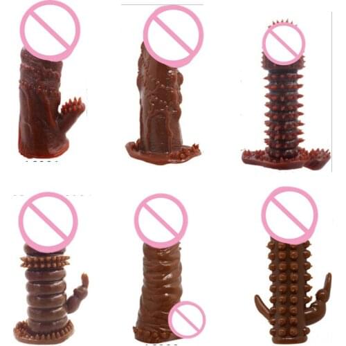 12.5 CM Mini Penis Sleeve Cock Enlargement Extension Condom Realistic Cock Sleeve For Adult Erotic Flirting Games