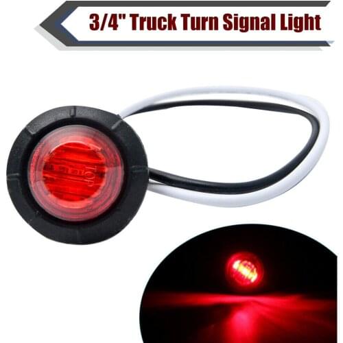 2Pcs 12V 1.2W Car Truck Turn Signal Lamp Van LED Side Marker Light Tail Strobe Warning Light Trail Bus Signal Lamp Waterproof