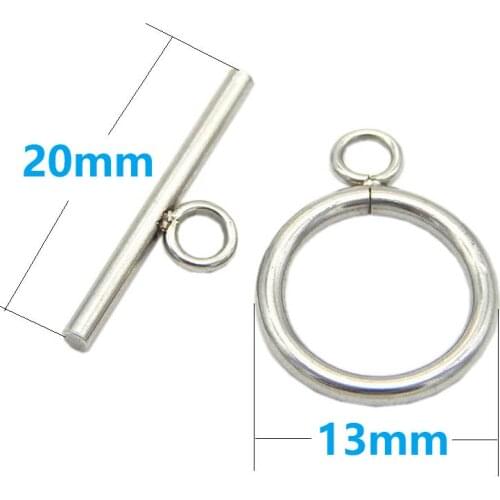 20sets/lot Stainless Steel OT Toggle Clasp Hook Rings Connectors for DIY Necklaces & Bracelets Jewelry Making Components B