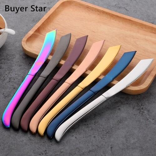 4 Pcs/lot High-grade Stainless Steel Knives Sharp Steak Knife Sets Dinner Flatware Restaurant Home Western Kitchen Tableware