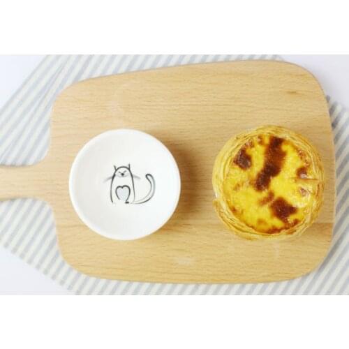 6pcs ceramic dinner plates sets cat plate Small Saucer Shape Mini Plate Ceramics Cartoon Dish Creative Snack Plate Salad Dinner