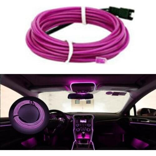 Car Ambient Light Cold Light Line EL Wire 12V Accessories Atmosphere LED