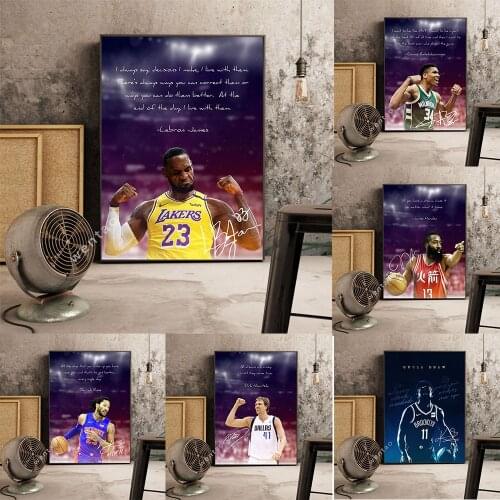 Basketball Star Basketball Fan Harden Inspirational Quotes Room Decoration High Definition Printing Poster Canvas Painting